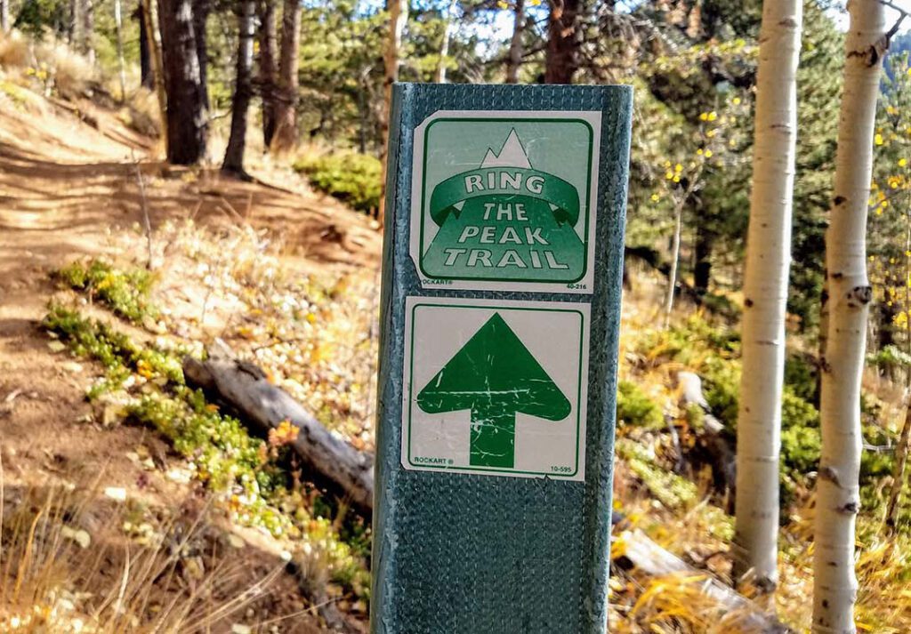 Ring the Peak Trail trail marker